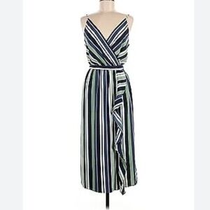 Loft Striped Midi Dress SZ XS